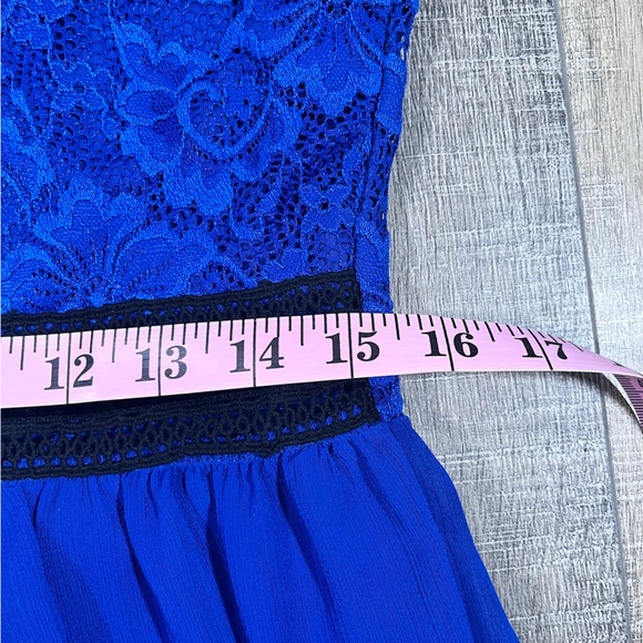 Disney Snow White and the Seven Dwarfs Blue Lace High Neck Dress - Picture 10 of 11